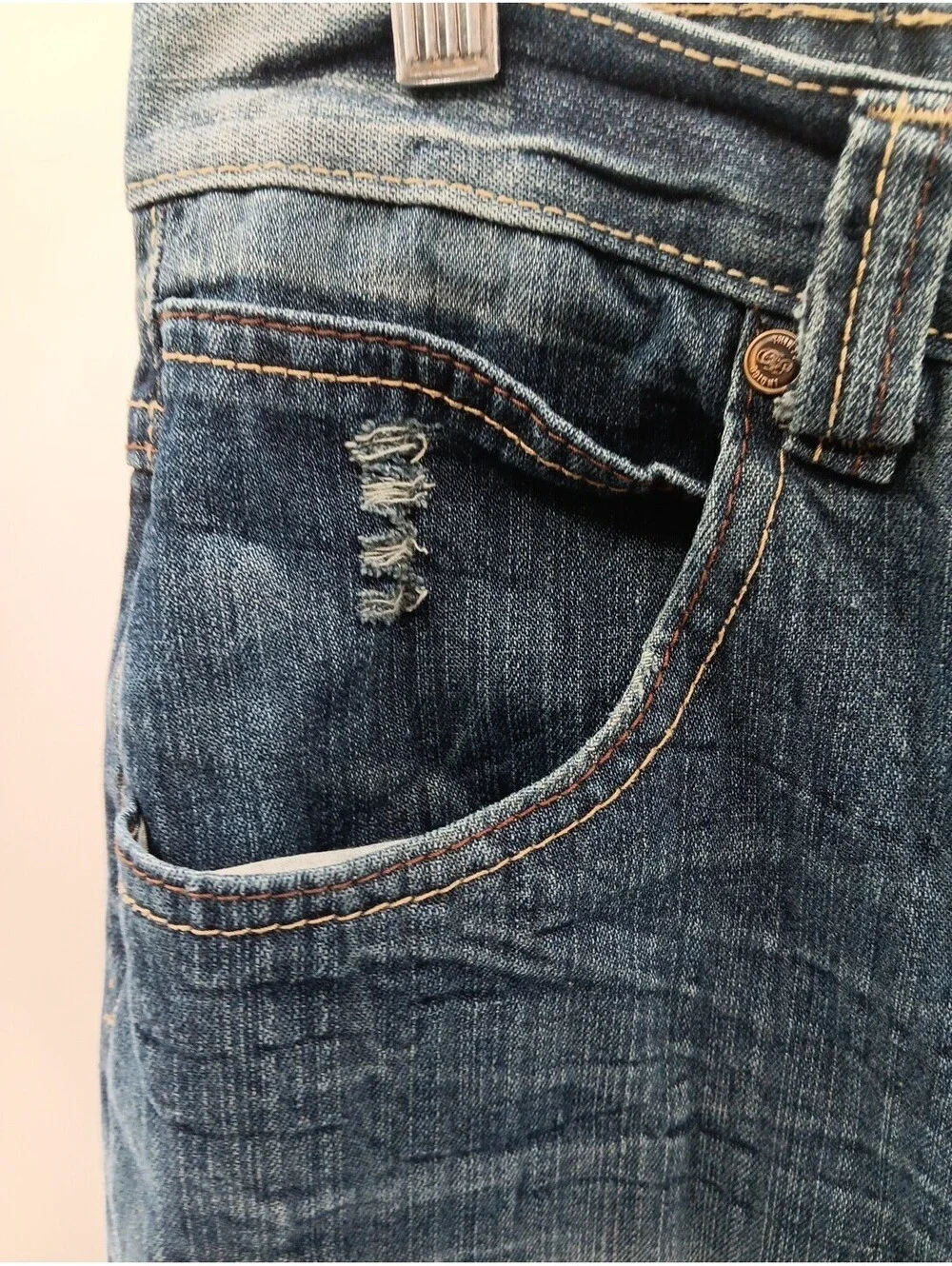 Indigo 30 Jeans Mens Size 34x32 Blue Denim Straight Fit Casual Skater Y2K Pants